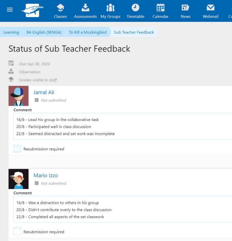 Managing Teaching Staff Absences with Schoolbox