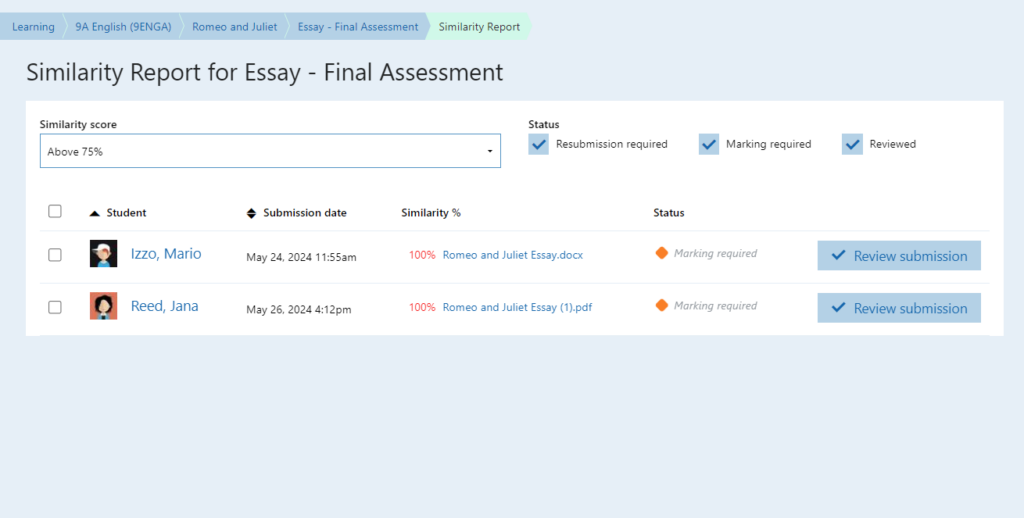 Turnitin Similarity Report