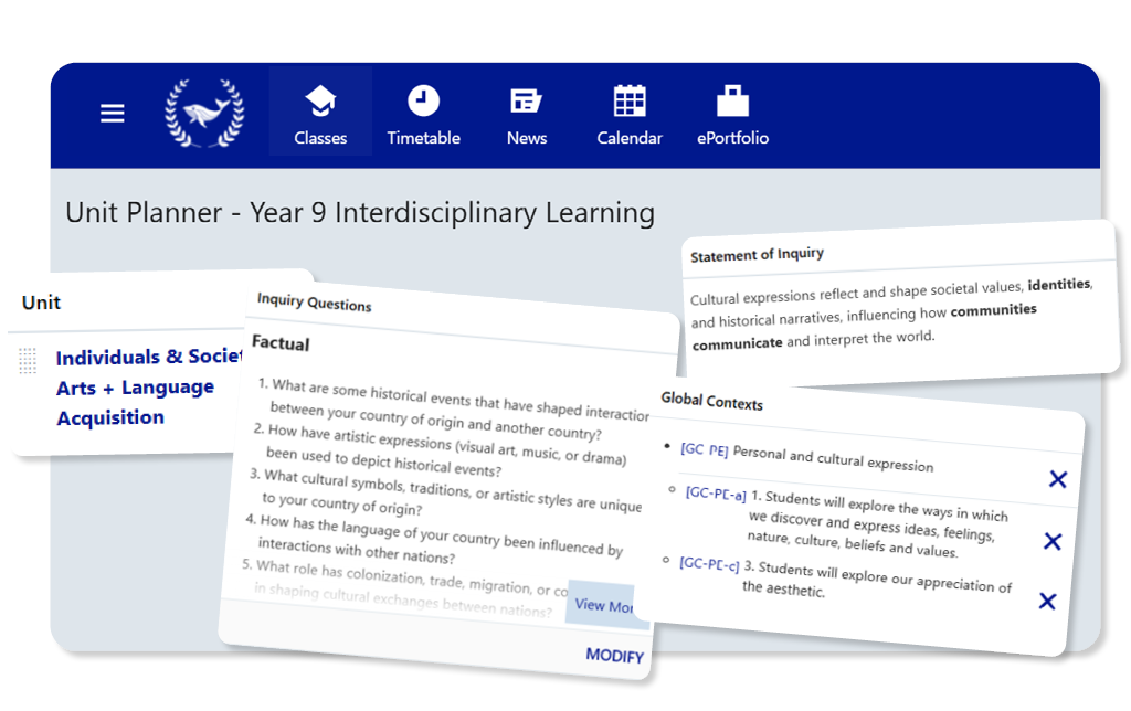 MYP Design Interdisciplinary Units