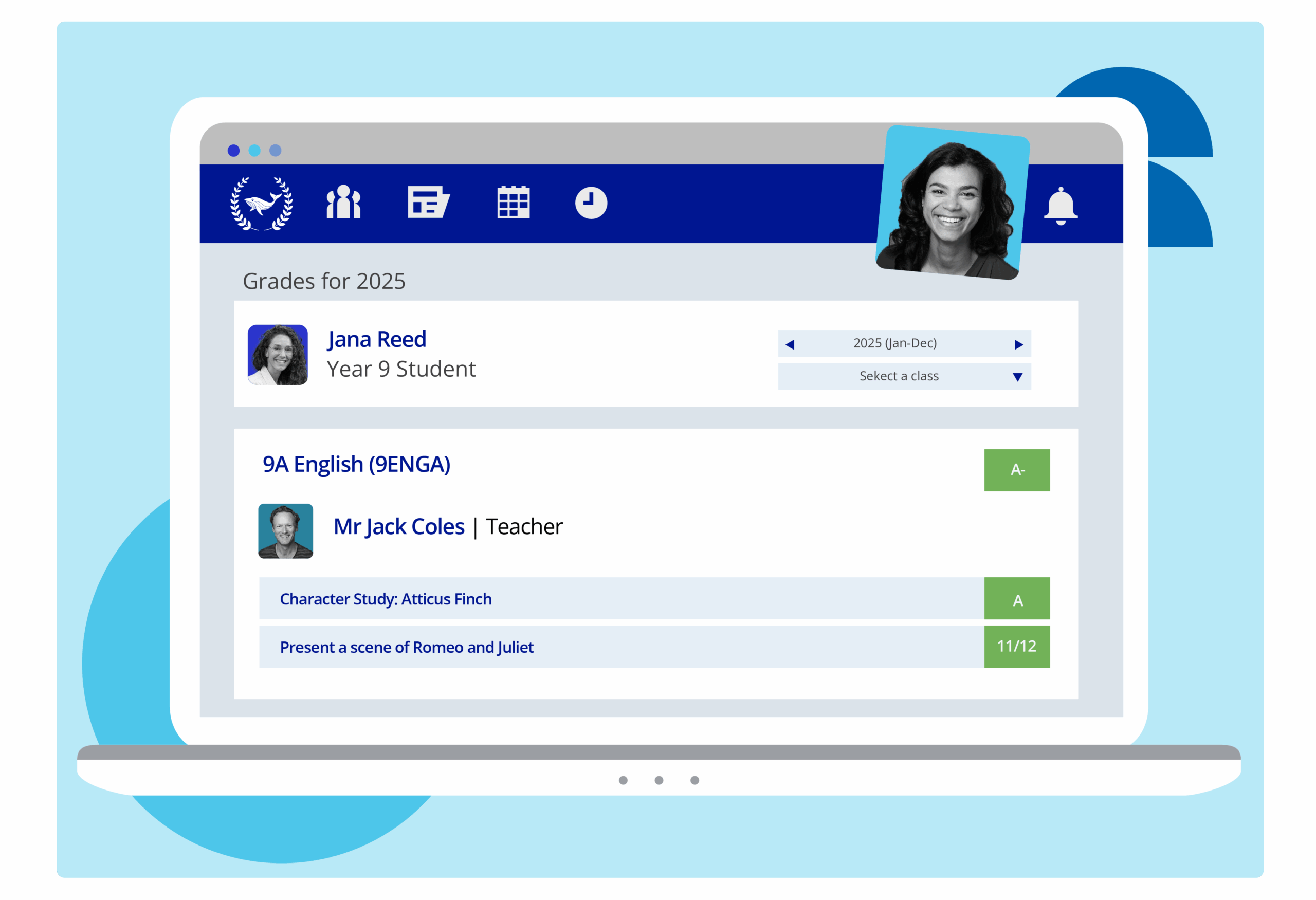 Parent access to feedback, wellbeing, and key milestones.