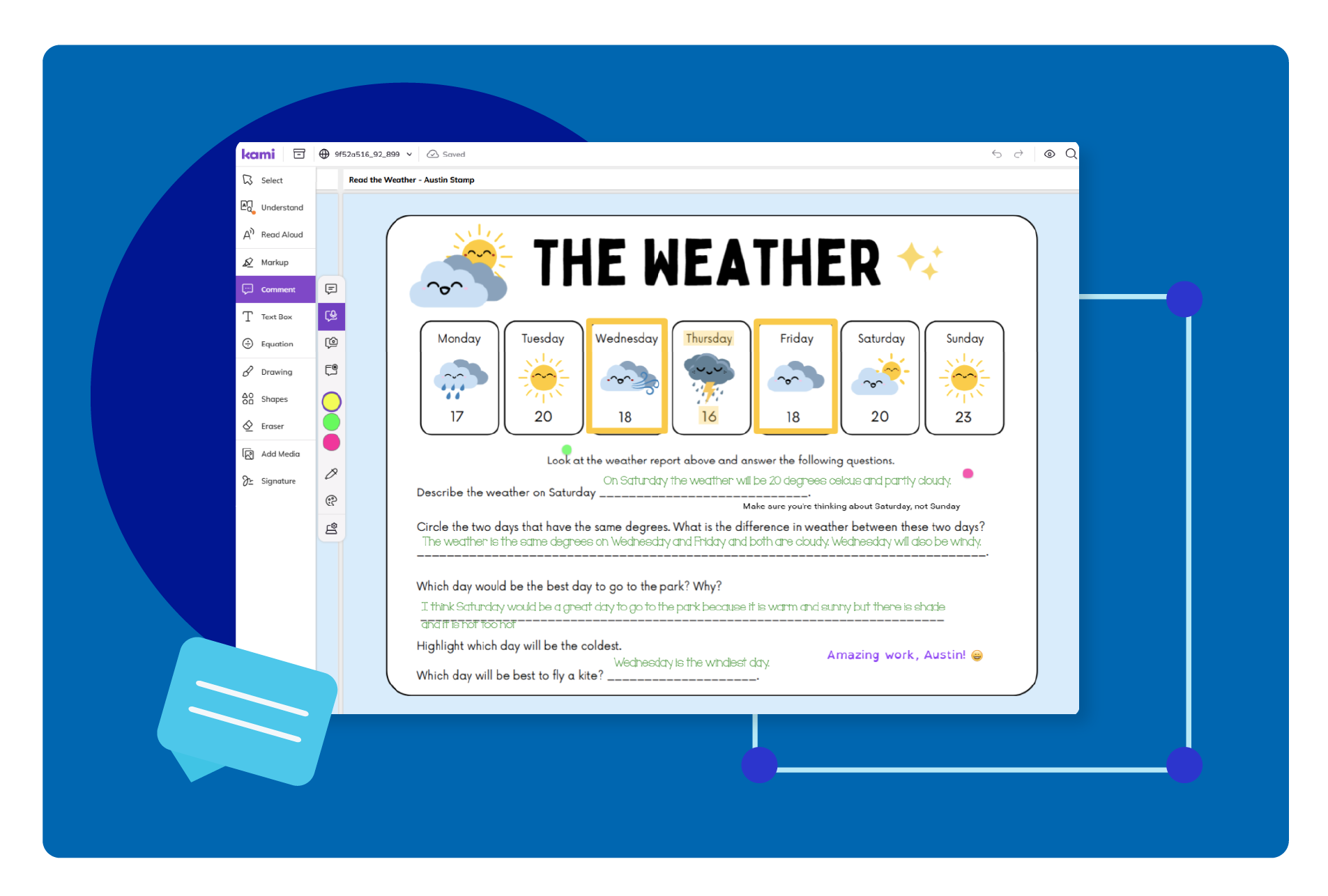 Embed and mark-up interactive worksheets directly inside Schoolbox.
