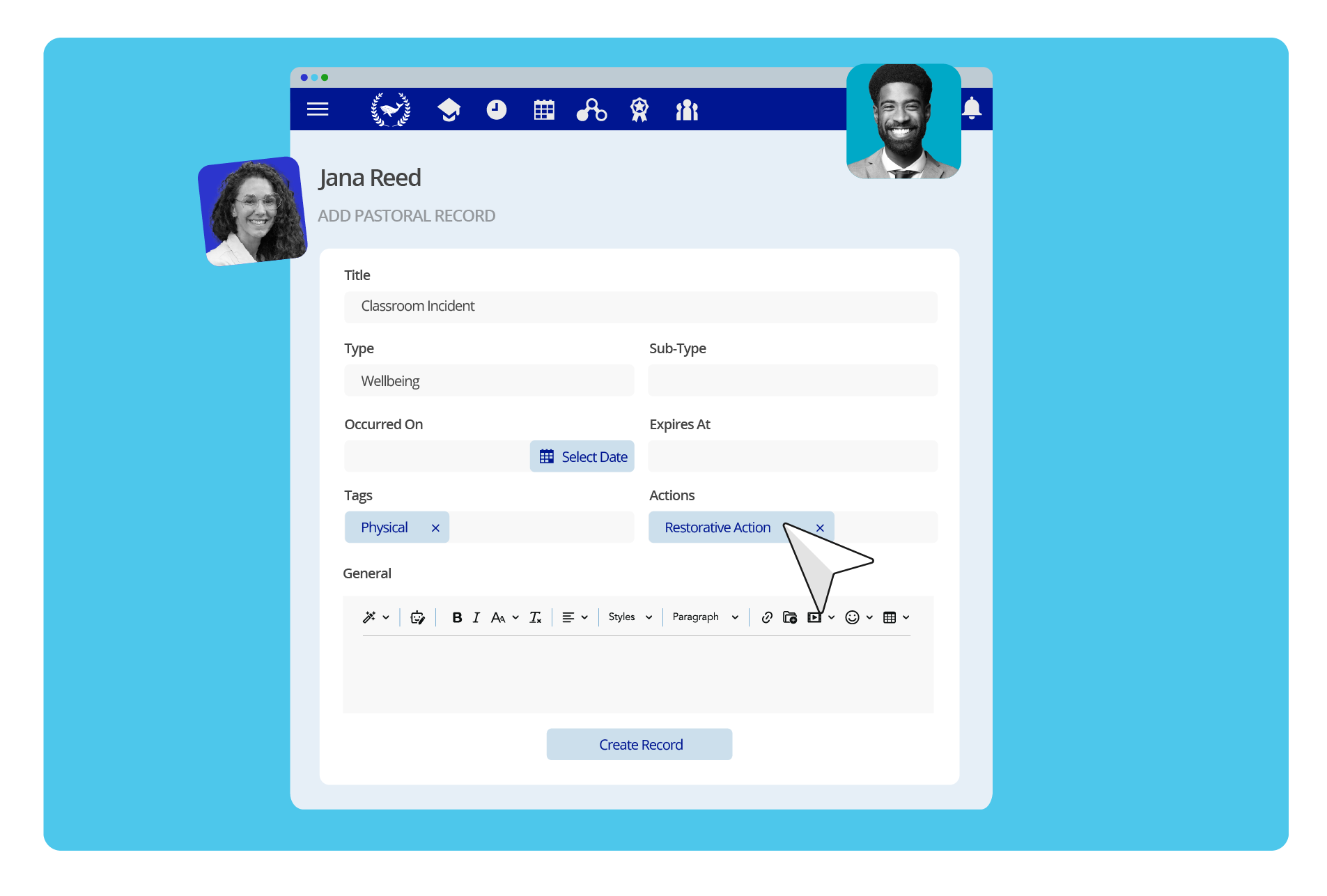 Apply tags, severity, and visibility settings.