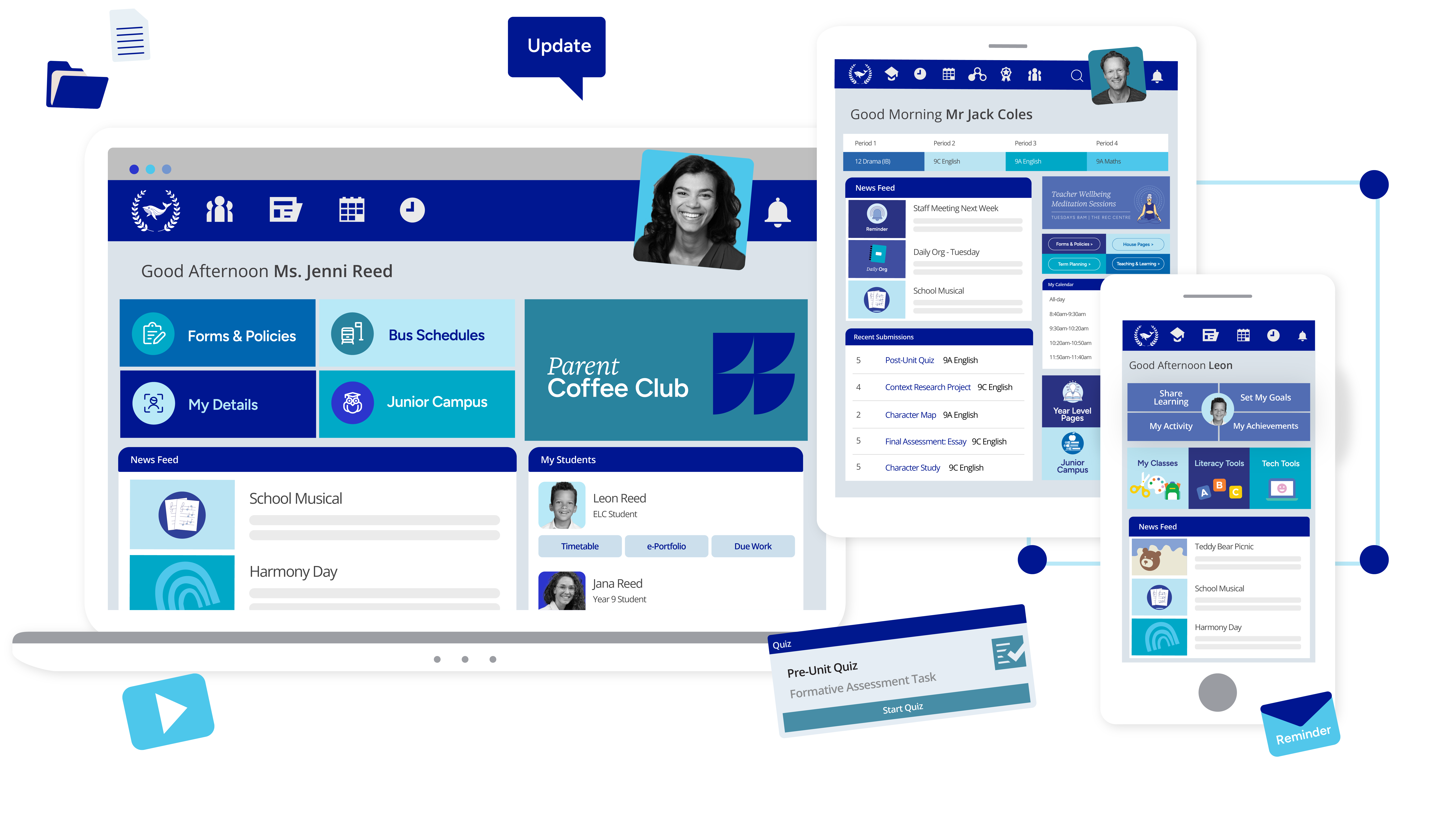 Parent Teacher Student Schoolbox UI