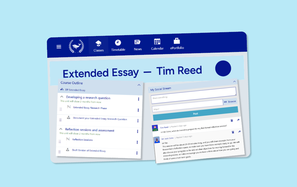 Streamline delivery of TOK, CAS, and EE requirements using collaborative tools.